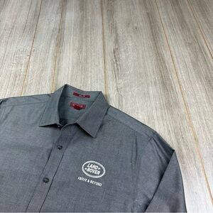 Land Rover Shirt Men’s L Slim Fit Button Up Above and Beyond Range Rover *stain